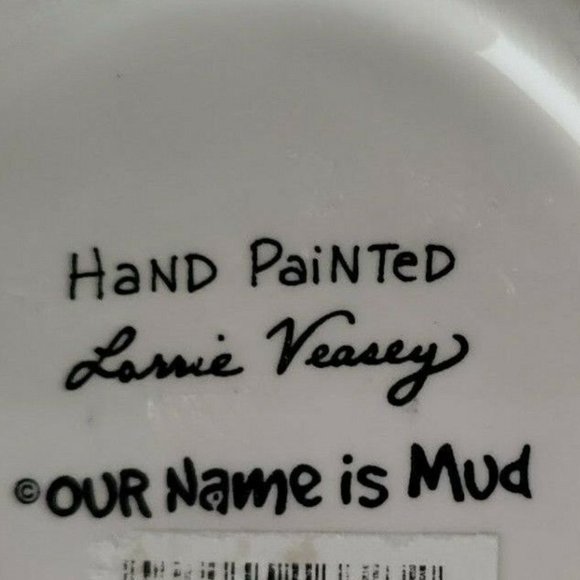 Laurie Vessey Gravy Boat Bowl Our Name Is Mud Collectible Hand Painted New Dish - Picture 6 of 13